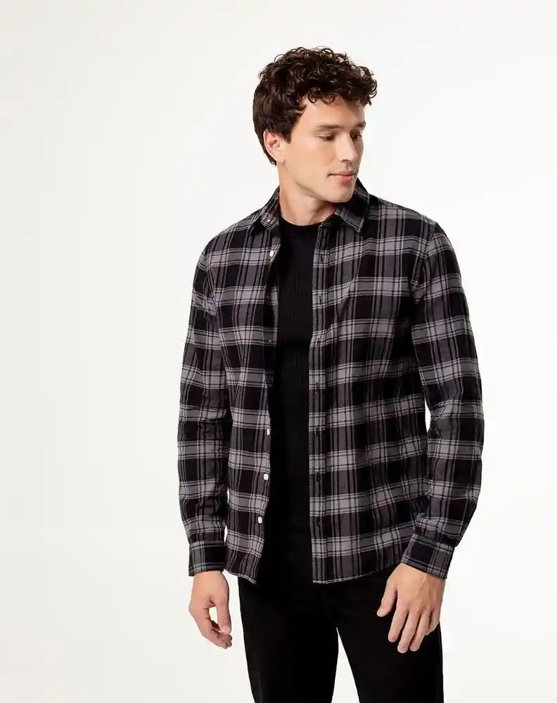 Camisa Camisa Xs-cuadrgris