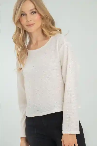 Blusa Tejida Bahia Color Marfil Talla XL Ragged