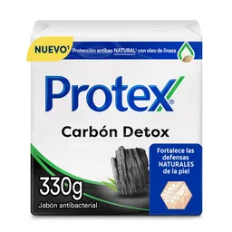 Jabón Antibacterial Protex Carbón Detox 110 g x 3