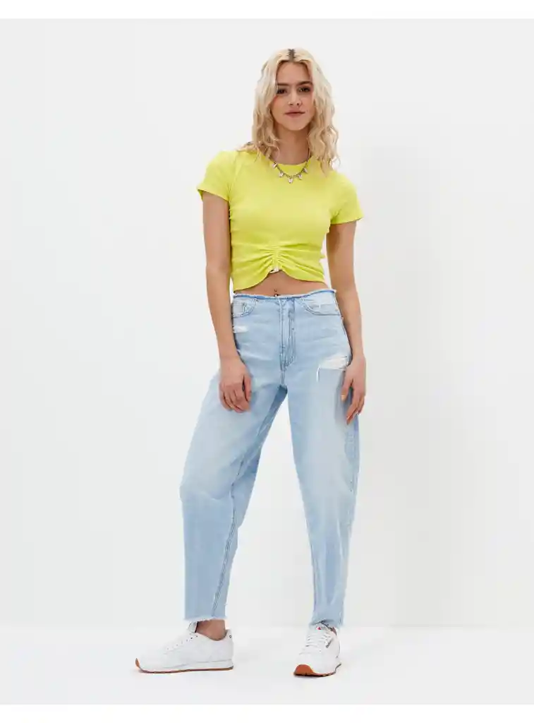 Jean 90S Balloon Mujer Azul Talla 00 REGULAR American Eagle