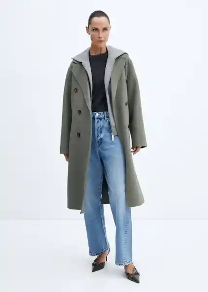 Abrigo Picarol Khaki Talla 18 Mujer Mango