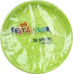 Gold Bibo Festacolor Plato Pastico Color Verde