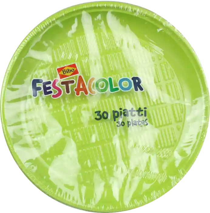 Gold Bibo Festacolor Plato Pastico Color Verde