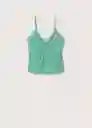 Top Solis Verde Talla Xs Mujer Mango