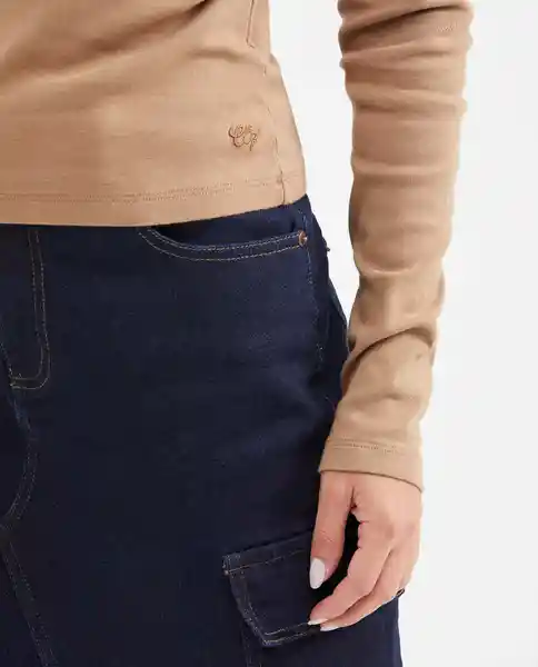 Camiseta Essential Polo Cafe Rubio Medio Talla XS Chevignon