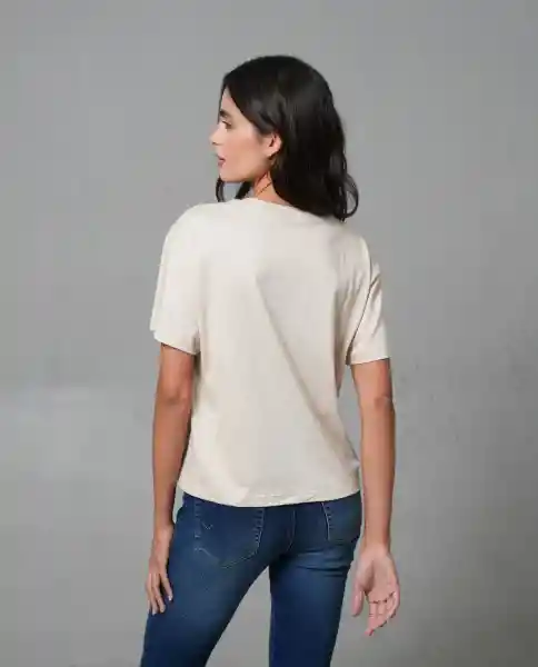 Camiseta Mujer Beige M 202G106_BEI141209 Rifle