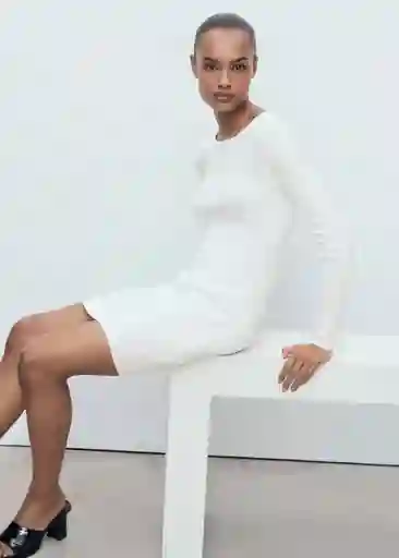 Vestido Dover Offwhite Talla XS Mujer Mango