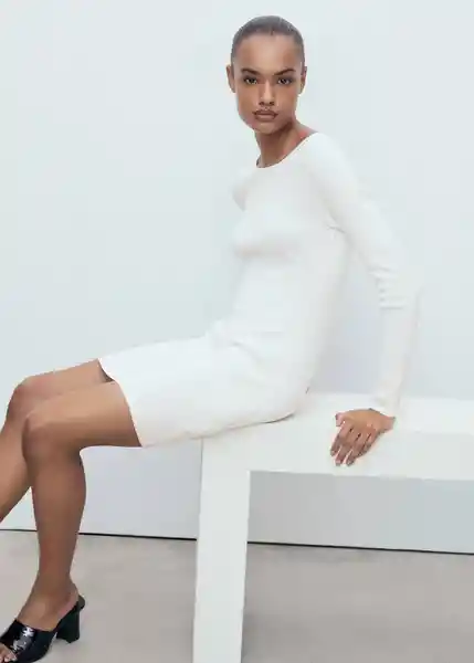 Vestido Dover Offwhite Talla XS Mujer Mango