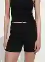 Short Lilo Negro Talla L Mujer Mango