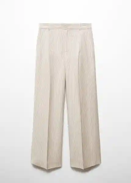 Pantalón Briones Beige Talla 36 Mujer Mango