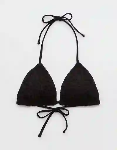 Top de Bikini Aerie Negro Talla: SMALL 5786073 American Eagle