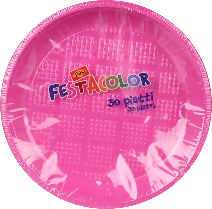 Bíbo Plato Plásticos Para Fiestas Color Fucia