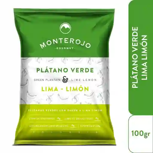   Monte Rojo  Chips De Platano Verde Sabor Lima Limon 