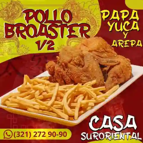 Medio Pollo a la Broaster