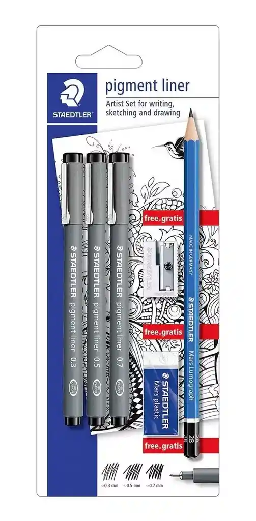 Staedtler Kit Rapidógrafos Lápiz Sacapuntas Y Borrador Staedtler