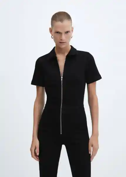 Enterizo Mono Iggy Tejano Negro Talla XS Mujer Mango