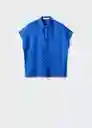 Camisa Lion Azul Talla S Mujer Mango