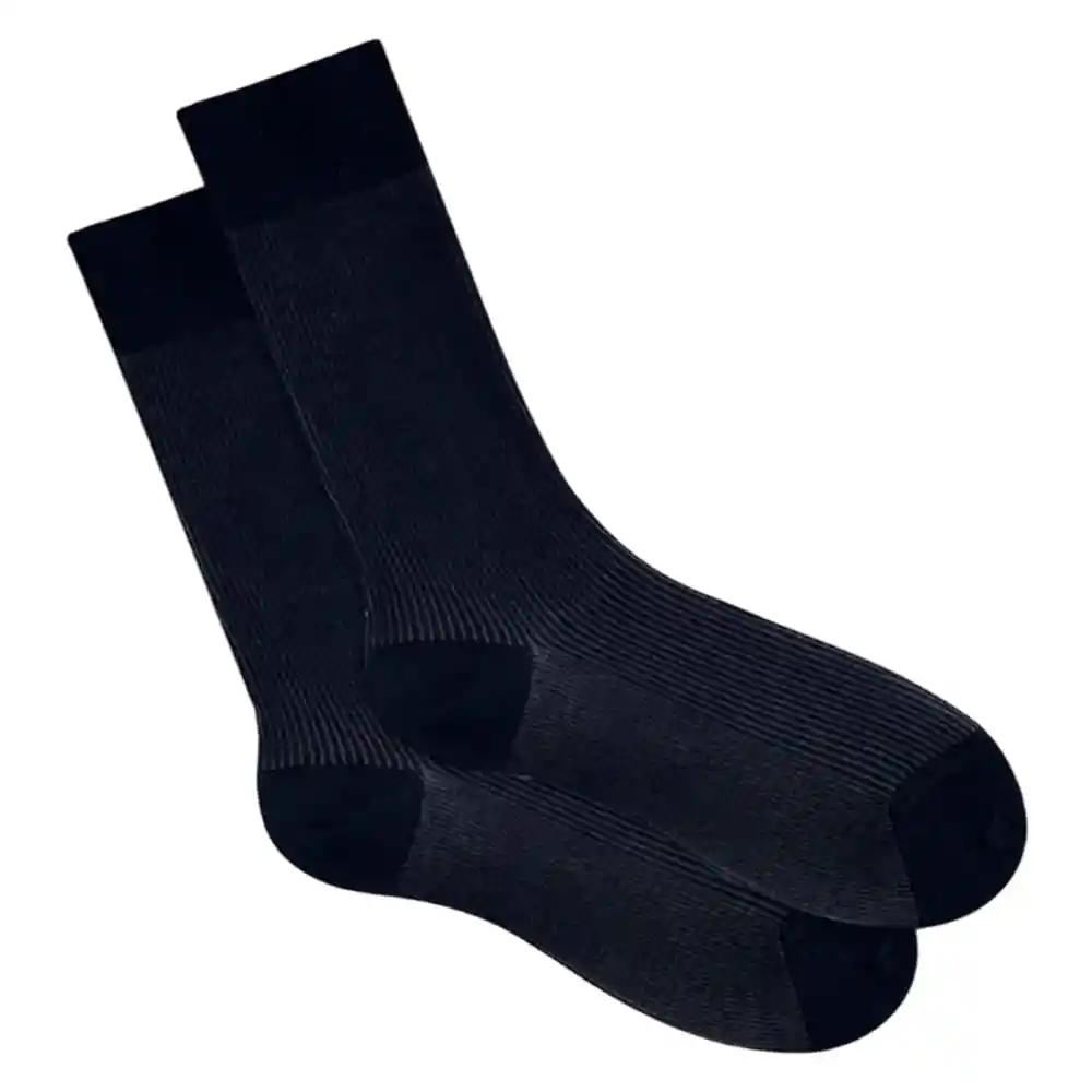 Medias Formales Largo Masculino Zewe Punto Blanco Talla 10-12