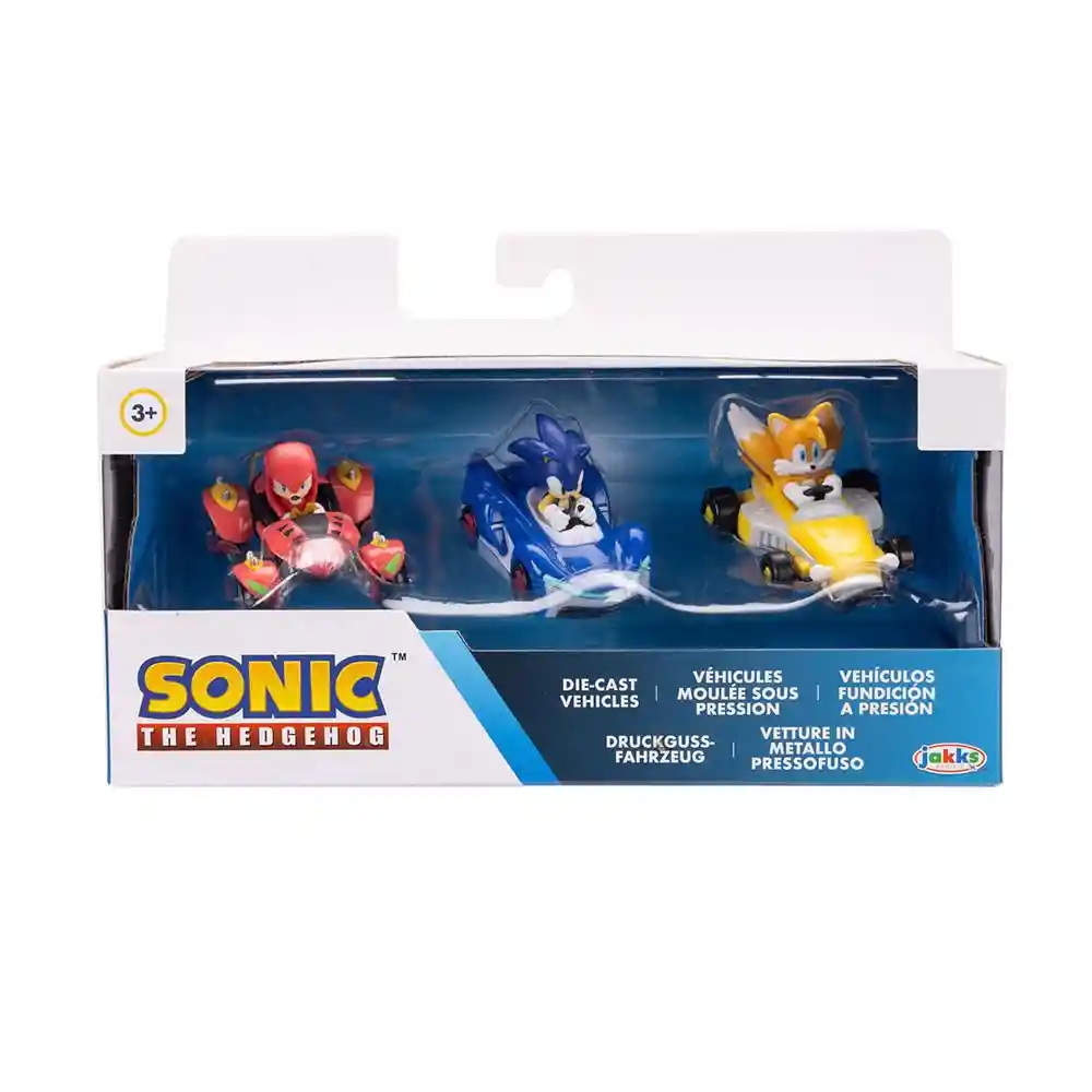 Sonic Vehículos Die:cast 3pack Sega