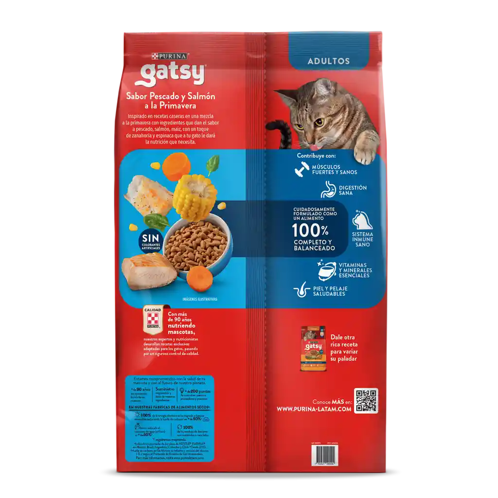 Comida para Gatos Purina Gatsy pescado y salmón 17kg