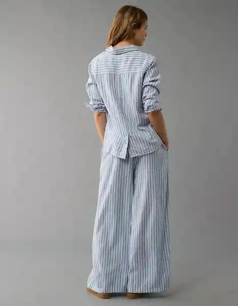 Camisa Mujer Azul Talla MEDIUM 6146400 American Eagle