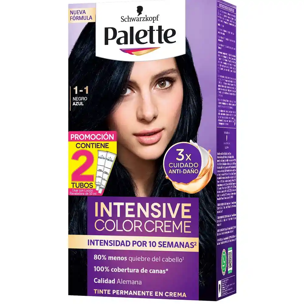 Palette Tintecolor Creme Permanente 11 Negro Azul Dt