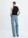 Top Gasparin Navy Talla S Mujer Mango