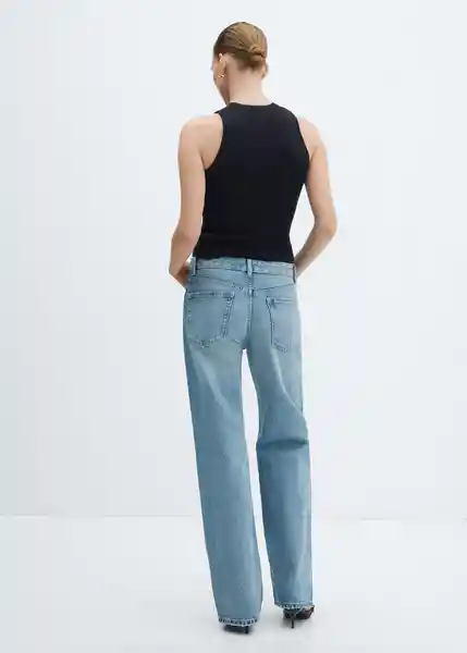 Top Gasparin Navy Talla S Mujer Mango