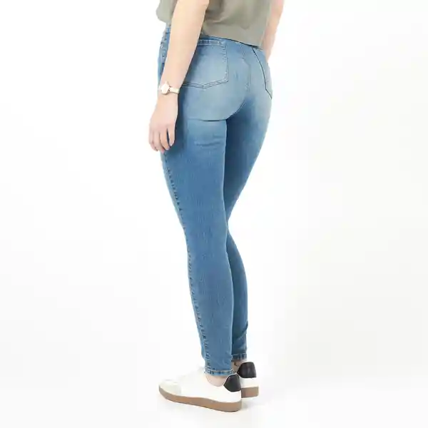 Jean Ilussion Tiro Medio Bota Skinny Azul Talla 8 - 551601