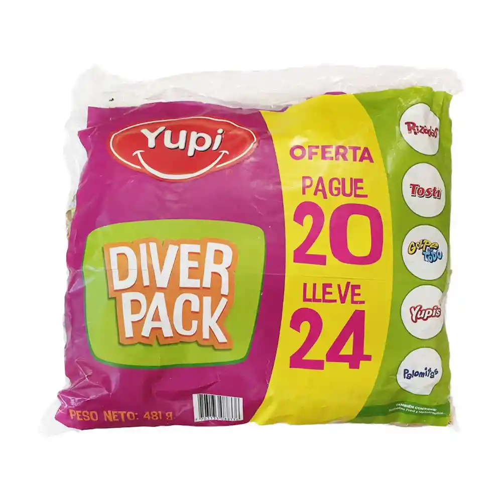 Yupi Pasabocas Surtidos Diver Pack