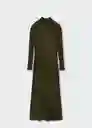 Vestido Flurry Khaki Talla 24 Mujer Mango