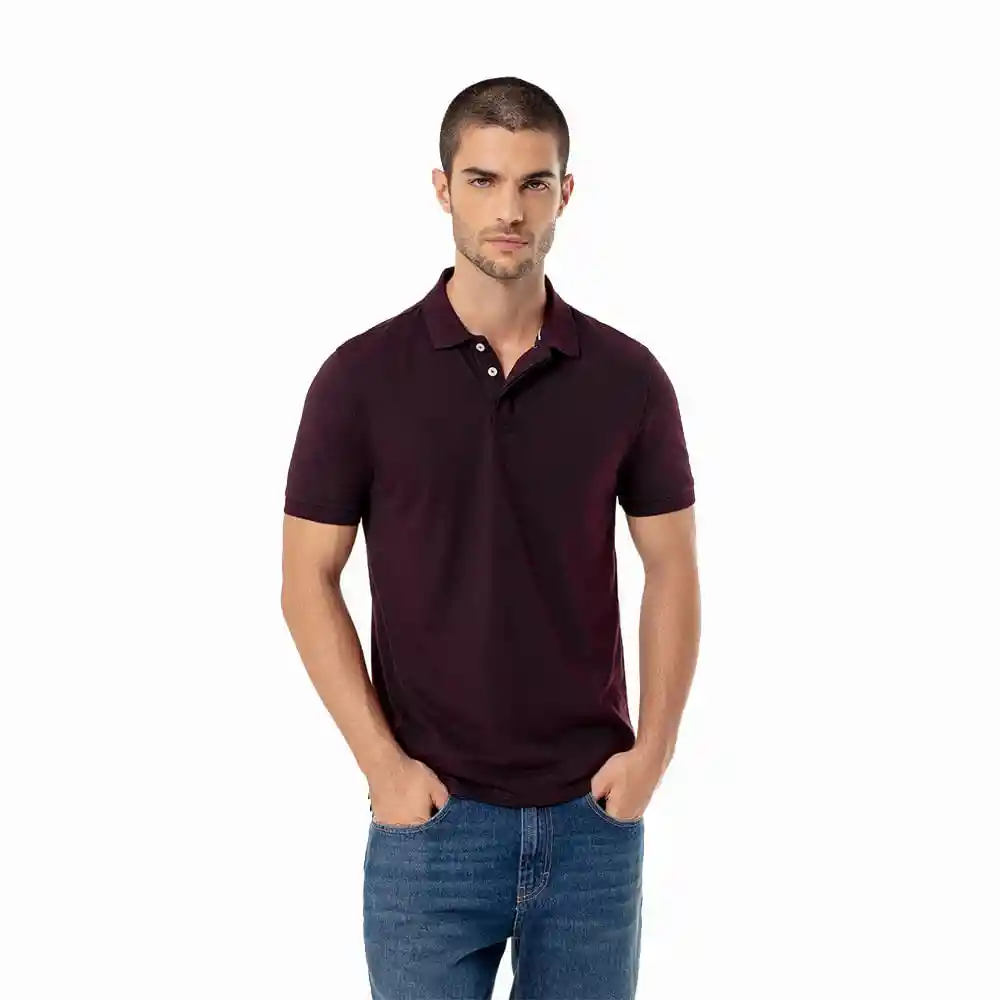 Polo Manga Corta Semi Ajustada en Jersey Algodón Masculino New Tod Gef Talla S