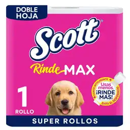 Papel Higiénico Scott Rindemax Doble Hoja 1 Rollo