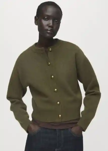 Chaqueta Felipe Khaki Talla 18 Mujer Mango