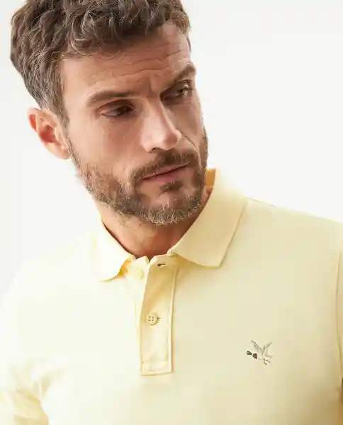Camiseta Polo Muscle Masculino Amarillo Lavado Claro M Chevignon