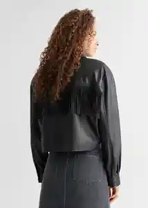 Sobrecamisa Texas Negro Talla 18 Teen Niñas Mango