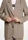 Saco Americana Trajecu Beige Talla 21 Teen Niñas Mango