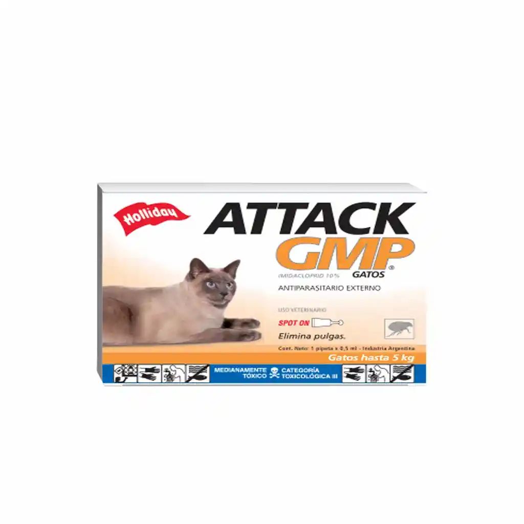 Attack Antipulgas Para Gato Hasta 5 Kg 1 Pipeta