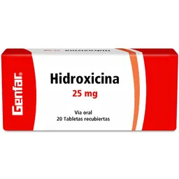 Hidroxicina Genfar Antihistamínico (25 Mg) Tabletas Recubiertas