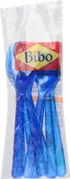 Bíbo Cuchara Plastica Trans Azul