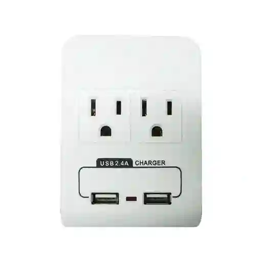 Multitoma de 2 Salidas + Dos Puertos de Carga Usb Ferrenovo Fn23397