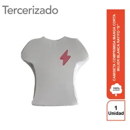 Rayito Camiseta Comprimida Mujer Blanca S