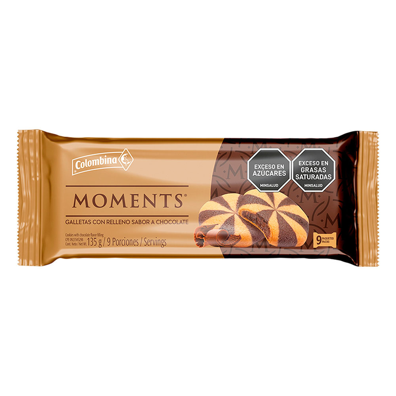 Moments Galletas Rellenas Chocolate 135g