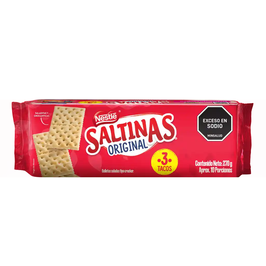 Galletas SALTINAS Original 3 tacos x 270g