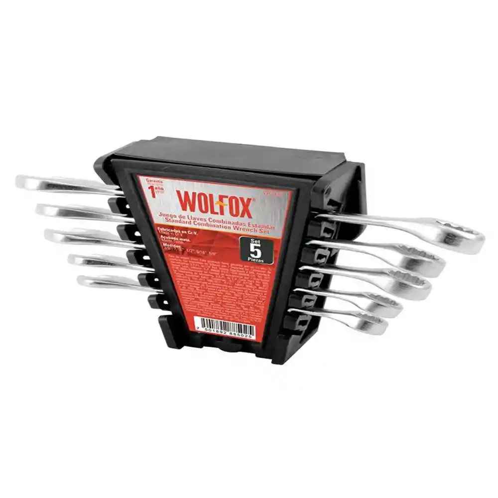 Juego Wolfox de 5 Llaves Combinada Milimétrica