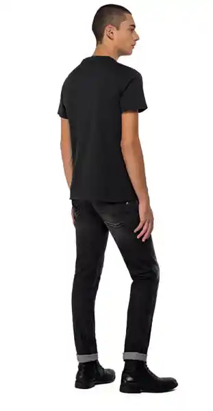 Replay Camiseta Garment Dyed Single Jersey Negro Talla XXL