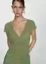 Vestido Mar Verde Talla 26 Mujer Mango