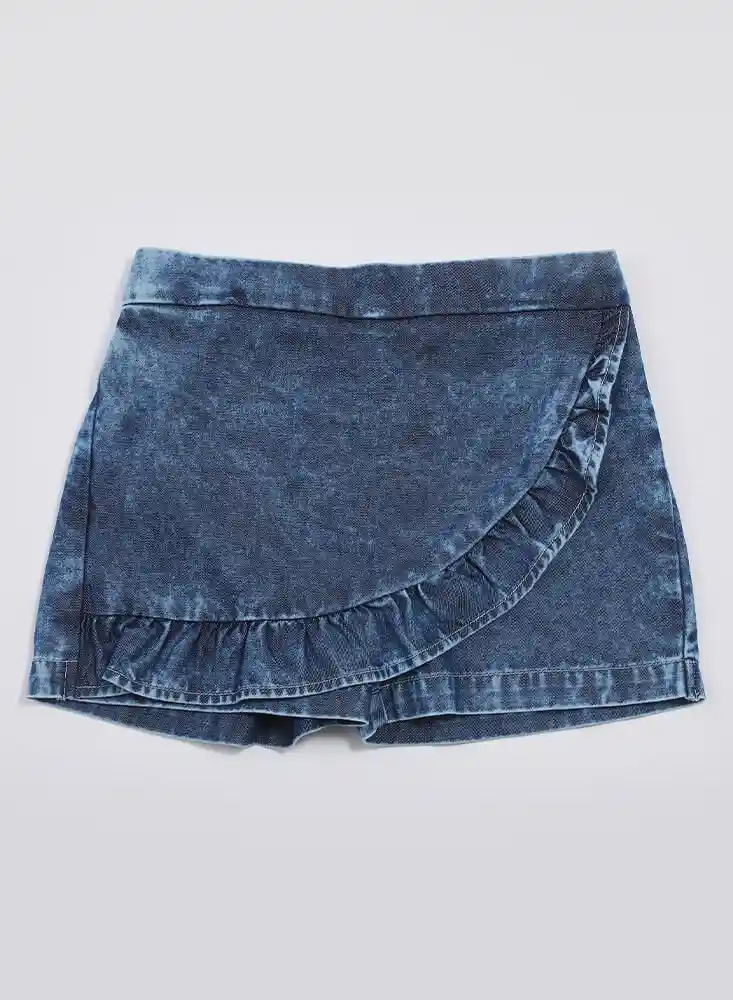 Falda Short 1t-azul Oscu