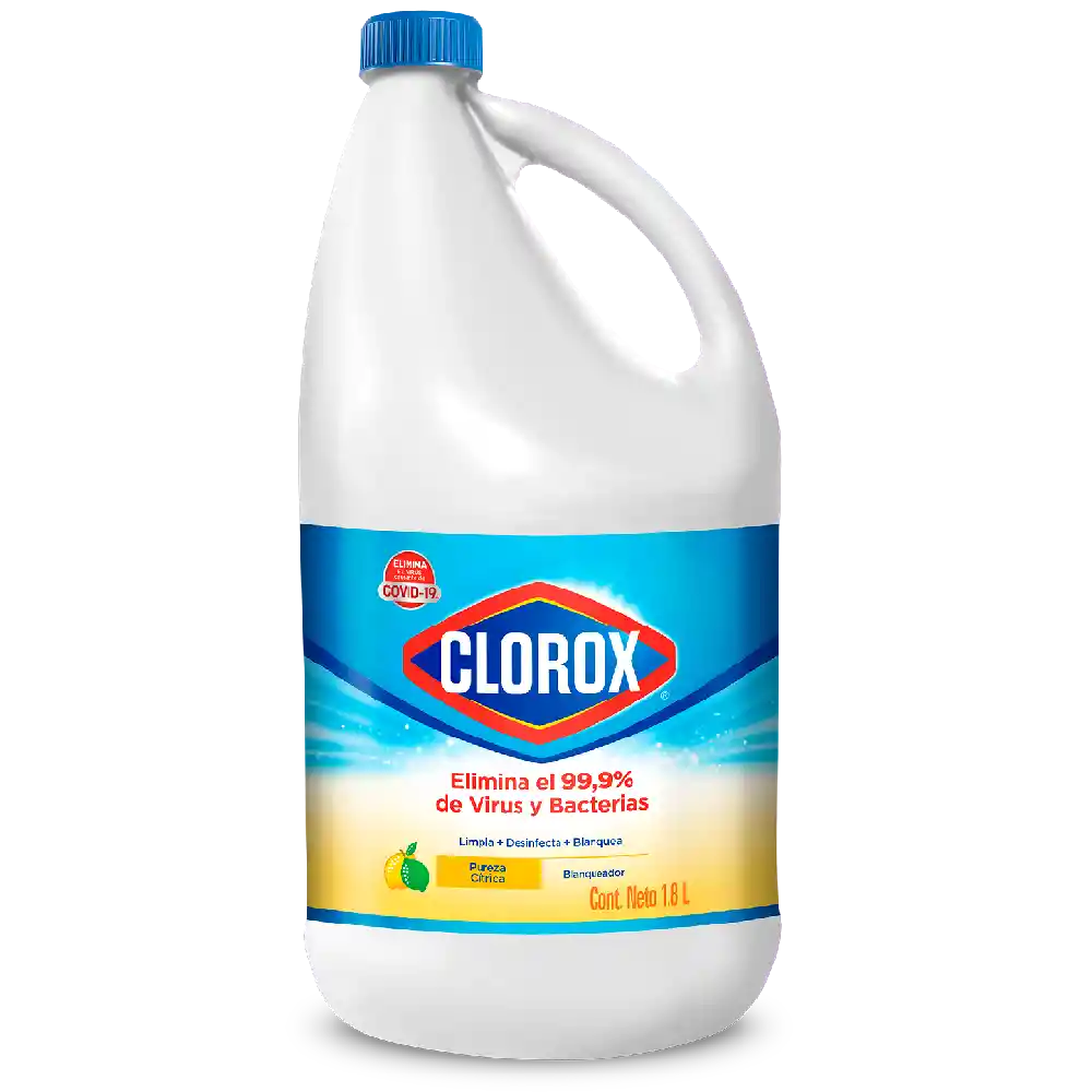 Blanqueador Clorox Pureza Cítrica Botella 1.8 lt