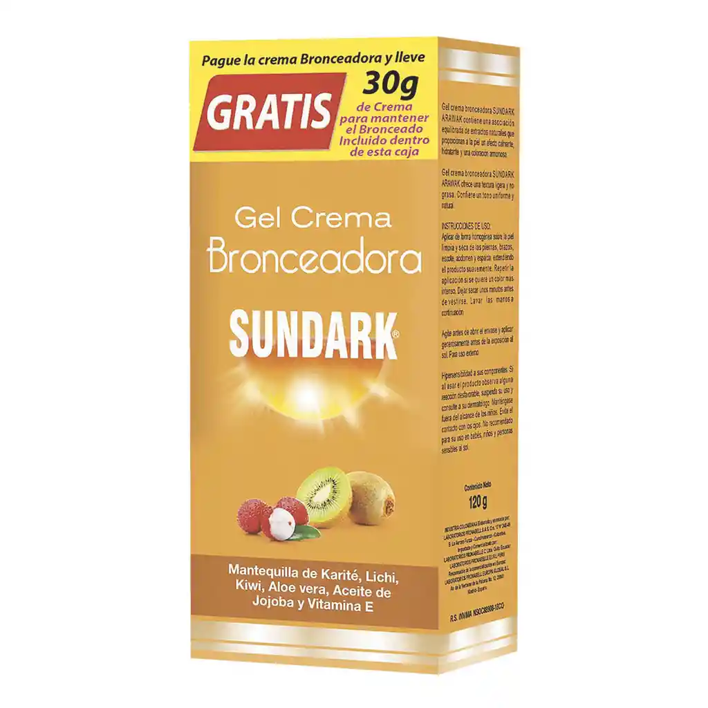 Sundark Gel Crema Bronceadora más Crema para Mantener Bronceado